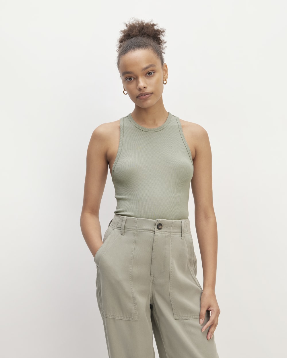 womens-supima-micro-rib-racerback-tank-sage-green | primary