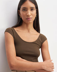 womens-supima-form-cap-sleeve-tee-cocoa