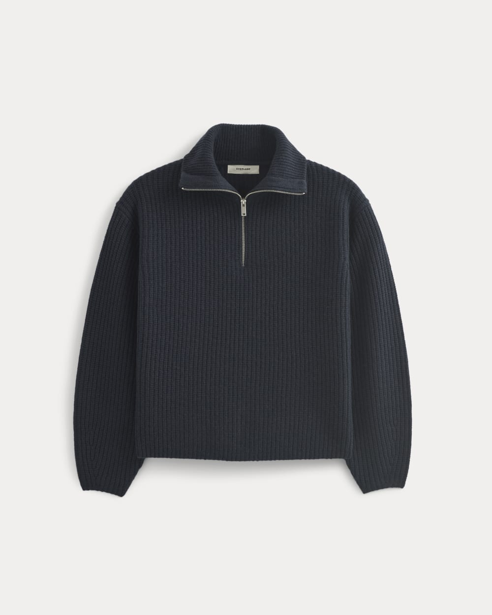 womens-half-zip-sweater-in-luxe-merino-navy | alt