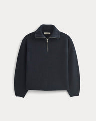 womens-half-zip-sweater-in-luxe-merino-navy | alt