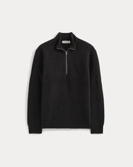 mens-felted-merino-half-zip-sweater-black | alt