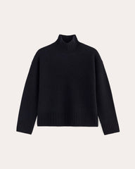 womens-wool-cashmere-honeycomb-sweater-navy | alt