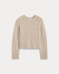 womens-cashmere-boxy-crew-sweater-oat-donegal | alt