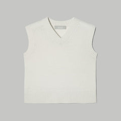 womens-recashmere-vest-bone-camel | alt