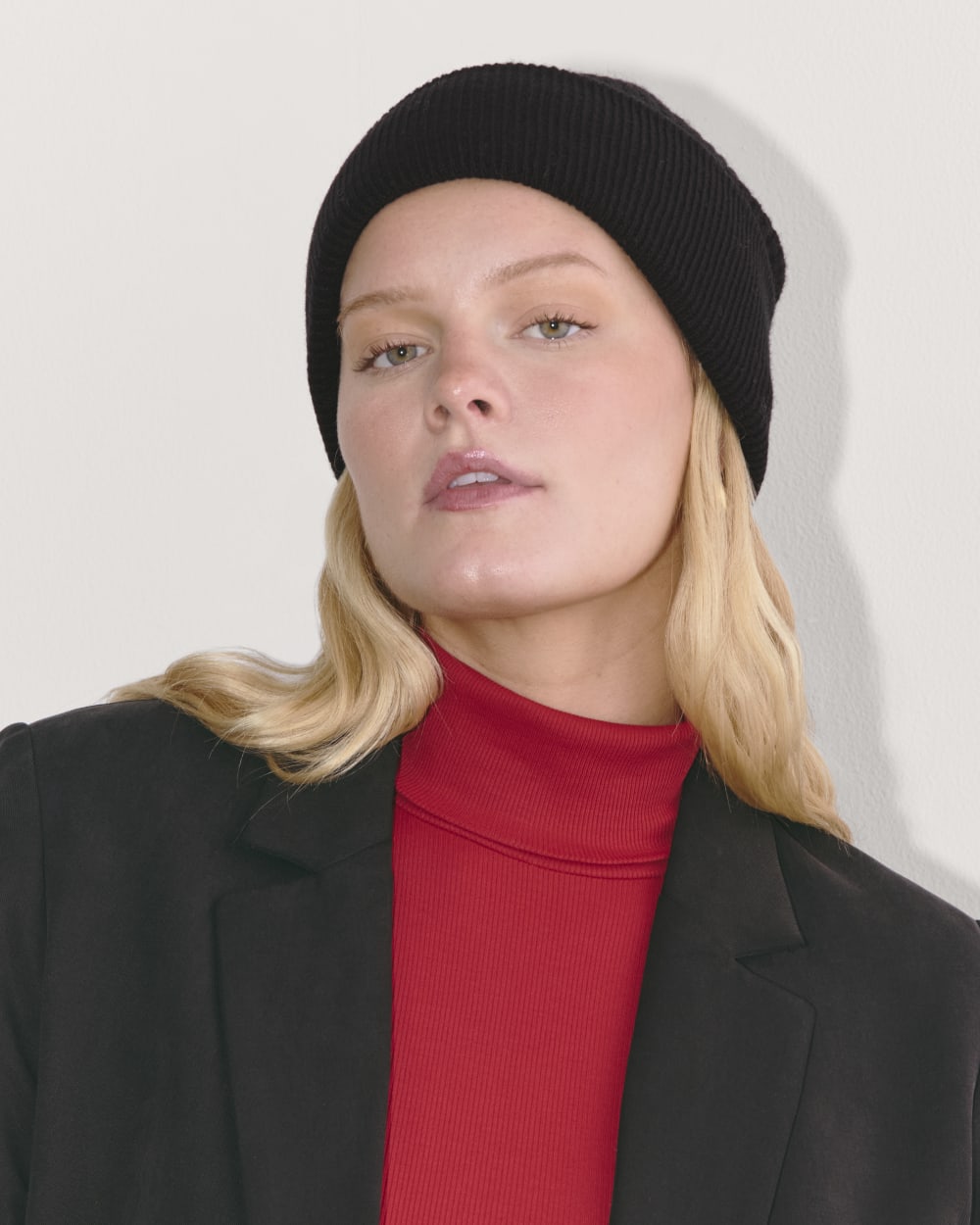 womens-waffle-beanie-black | alt
