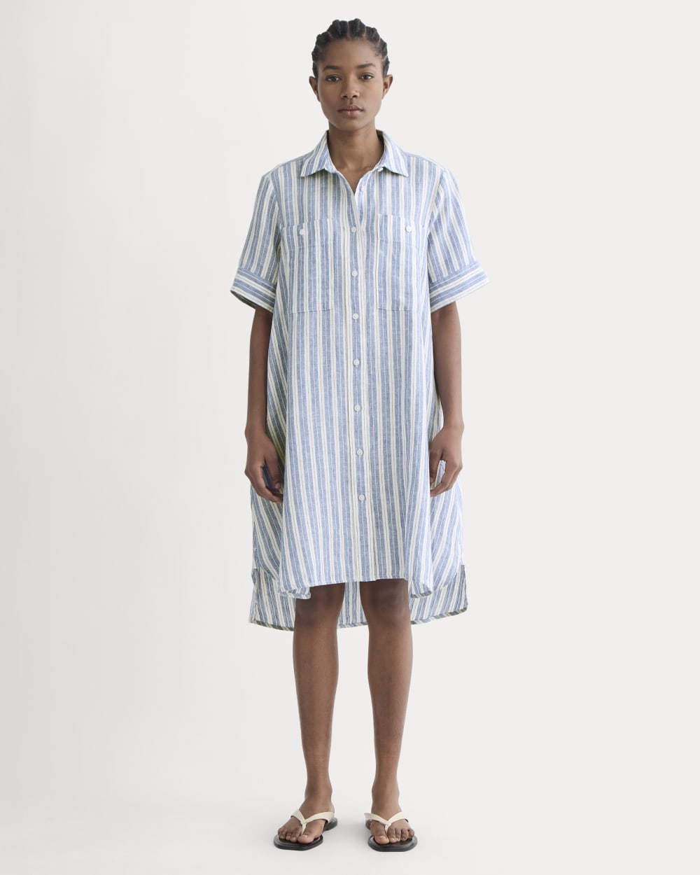 womens-linen-day-tripper-dress-soft-cobalt-bone-stripe | primary