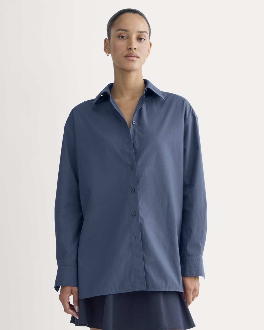 womens-boyfriend-shirt-cotton-deep-lazuli-blue | primary