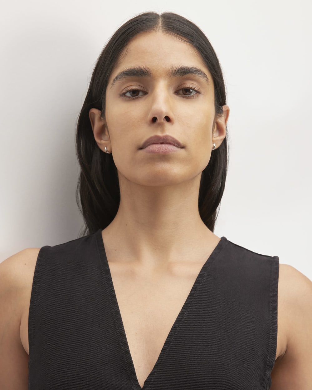 womens-tencel-v-neck-dress-black