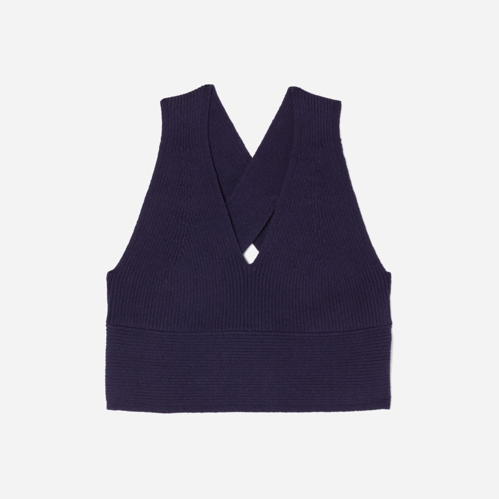 womens-cotton-crossback-cropped-sweater-midnight-blue | alt