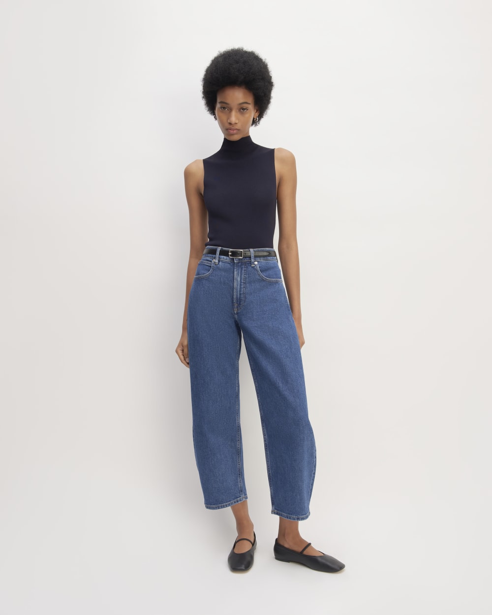 womens-viscose-mock-neck-tank-top-navy