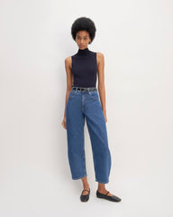 womens-viscose-mock-neck-tank-top-navy