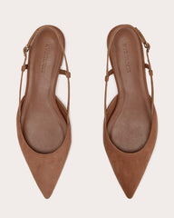 womens-studio-slingback-flat-saddle-brown-suede | alt