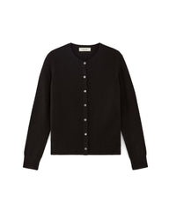 womens-cashmere-classic-crew-cardigan-black | alt