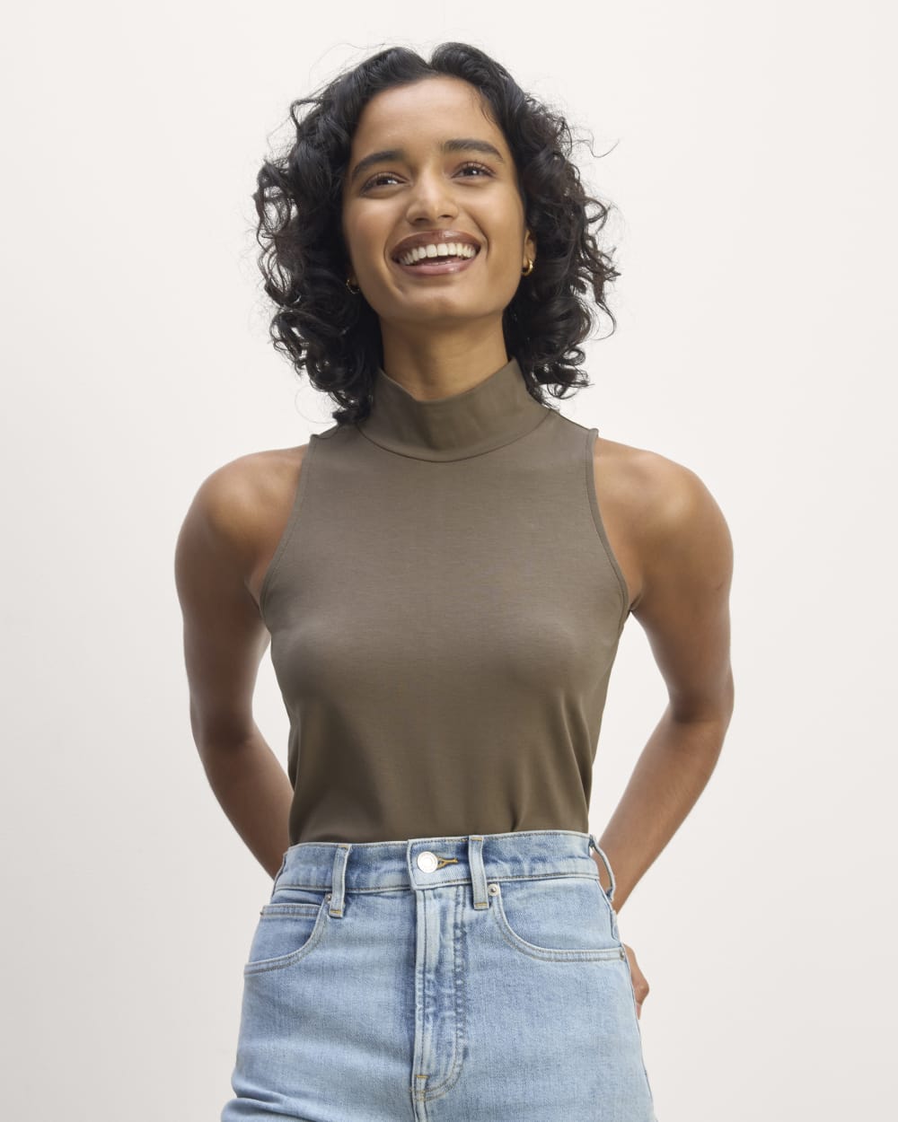 womens-supima-cutaway-mockneck-tank-taupe | primary
