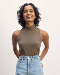 womens-supima-cutaway-mockneck-tank-taupe | primary