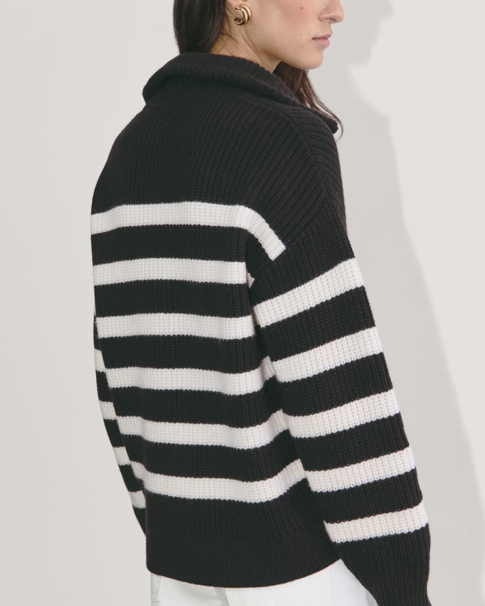 womens-felted-merino-halfzip-sweater-new-black-bone