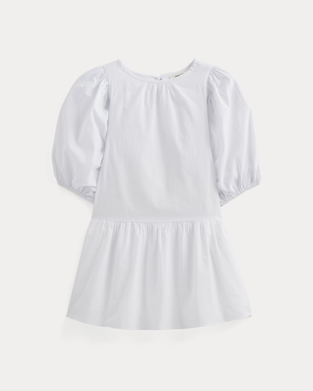 womens-gauze-puff-sleeve-mini-dress-white | alt